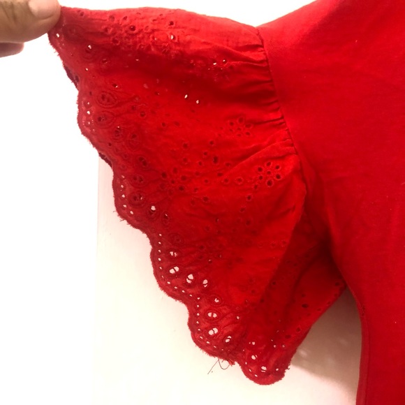 Anthropologie Flutter Sleeve Fiesta Blouse - Picture 3 of 6